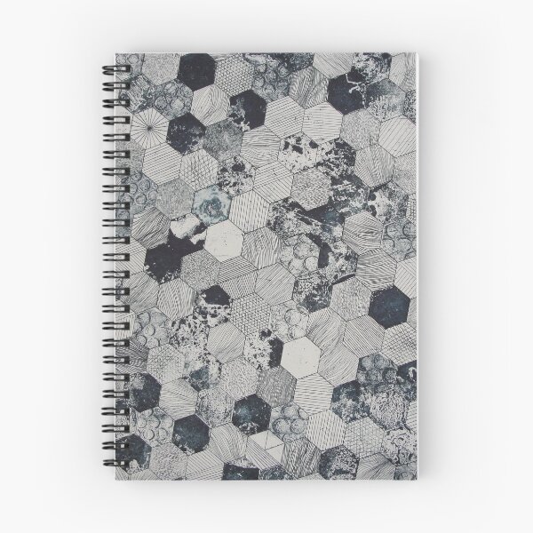Item preview, Face Mask Hexagon Pattern Black Grey designed and sold by TopMask.