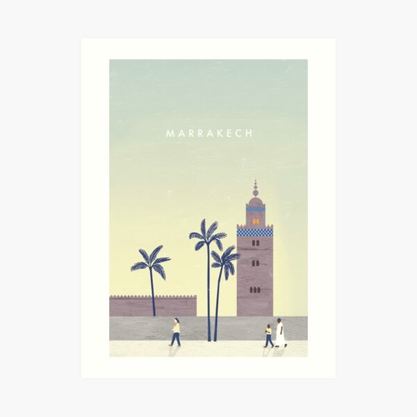 Marrakech travel poster Art Print