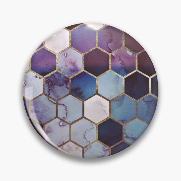 Item preview, RUGGED MARLBE HEXAGON BLUE DARK by Monika Strigel designed and sold by SunlightStudios.