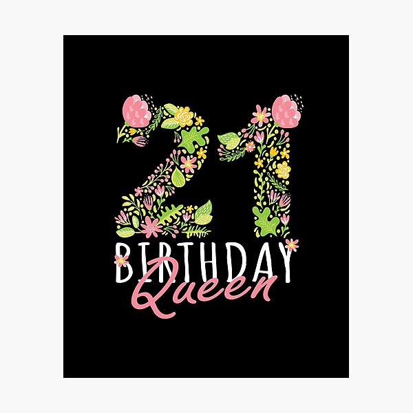 Impression Photo Racine Carree De 441 Produit Mathematique Drole 21e Anniversaire 21 Ans Par Grabitees Redbubble