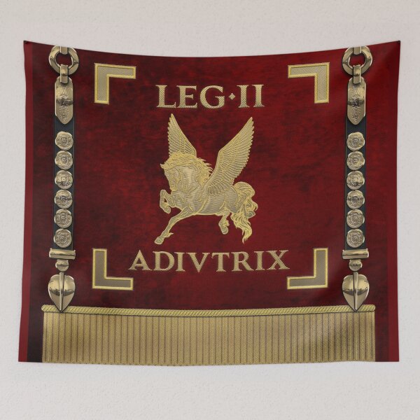 Item preview, Standard of Rescuer Second Legion - Vexillum of Legio II Adiutrix designed and sold by Serge Averbukh Art Studio.