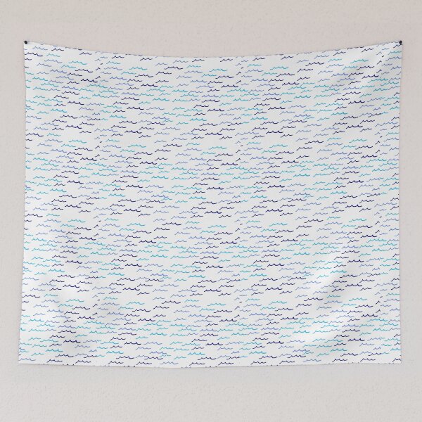 Item preview, Blue Waves Repeating designed and sold by jesscargill.