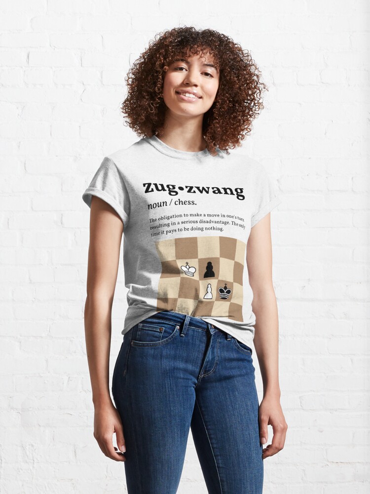 Remera ¡zugzwang! Tema De Ajedrez Algodon Premium