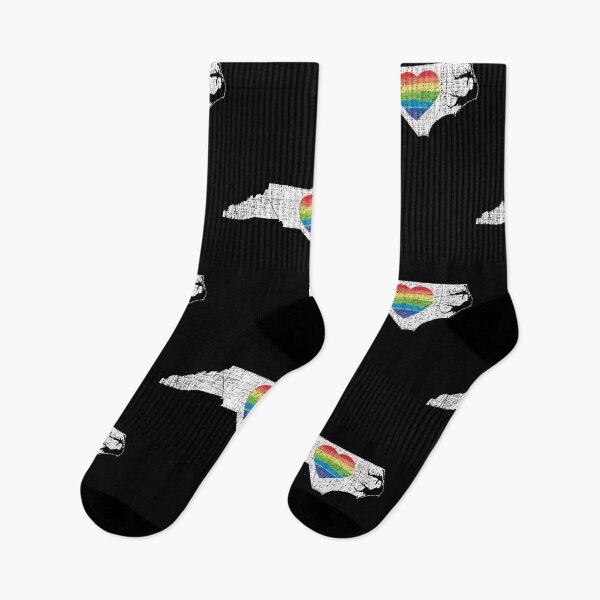 Item preview, North Carolina Gay Pride Heart Rainbow Flag LGBT Month Lesbian Bisexual designed and sold by Tee Kaboom!.