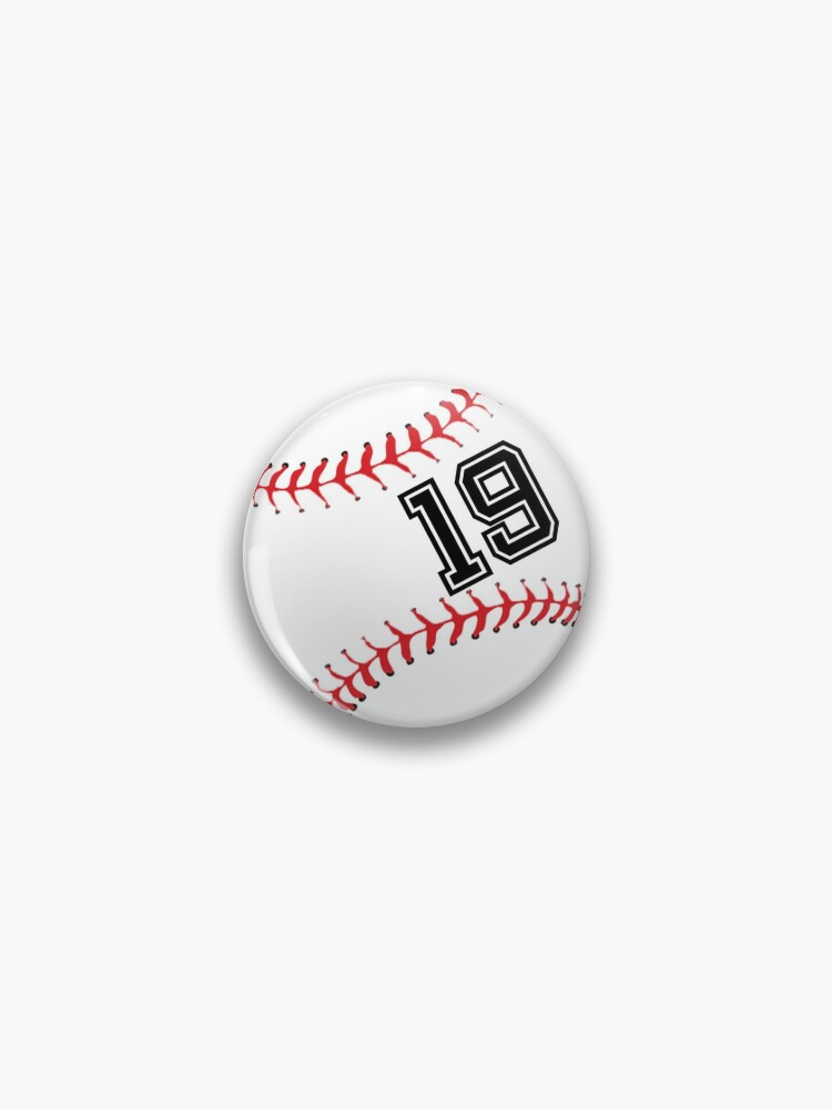 Baseball Player Jersey No 19 Back Number 19 Ball Sport Sticker Gift Pin By Theshirtinator Redbubble