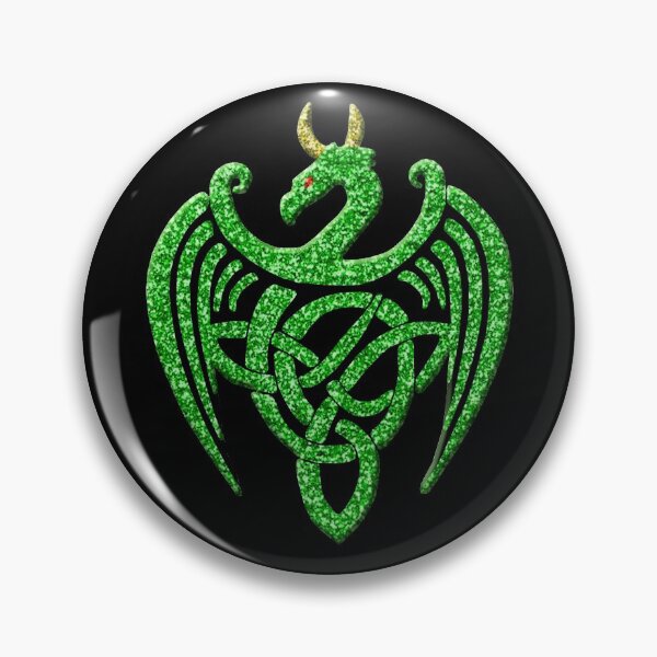 Item preview, Faux Green Glitter Celtic Dragon designed and sold by Atteestude.