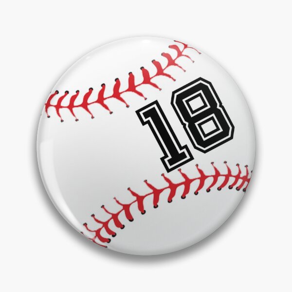 Item preview, Baseball Player Jersey No 18 Back Number #18 Ball Sport Sticker Gift designed and sold by theshirtinator.