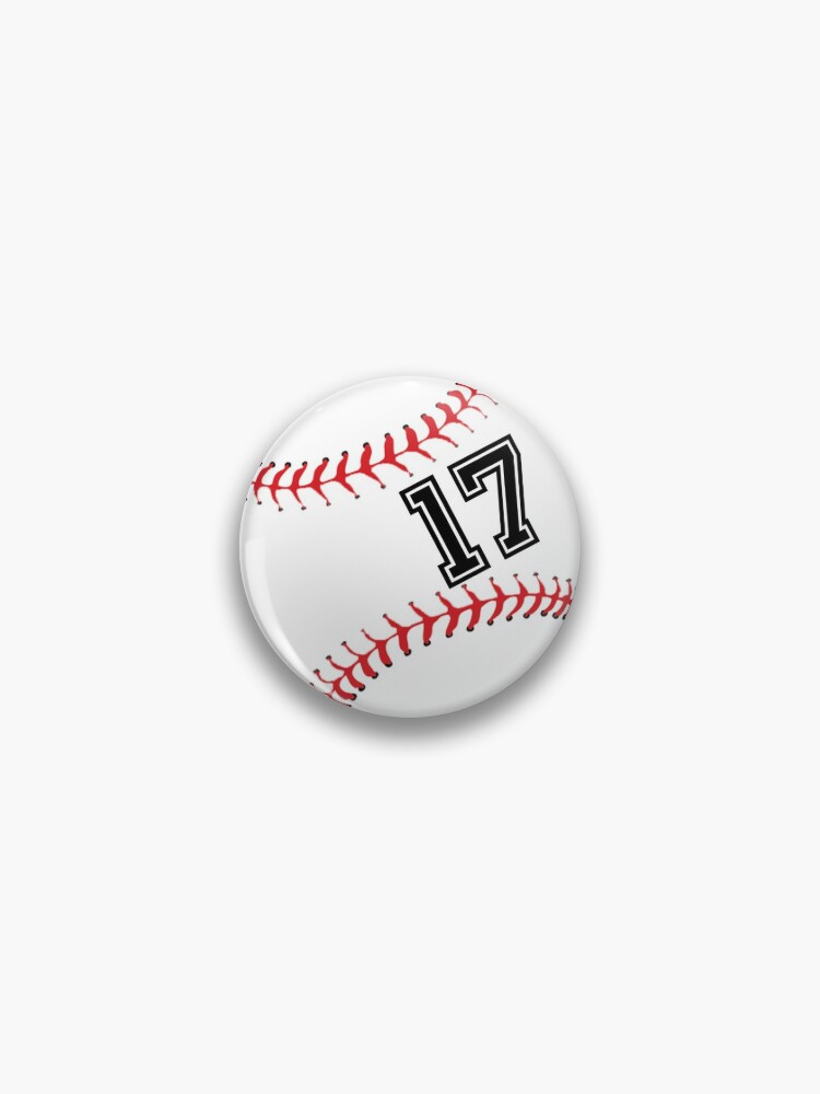 Baseball Player Jersey No 17 Back Number 17 Ball Sport Sticker Gift Pin By Theshirtinator Redbubble