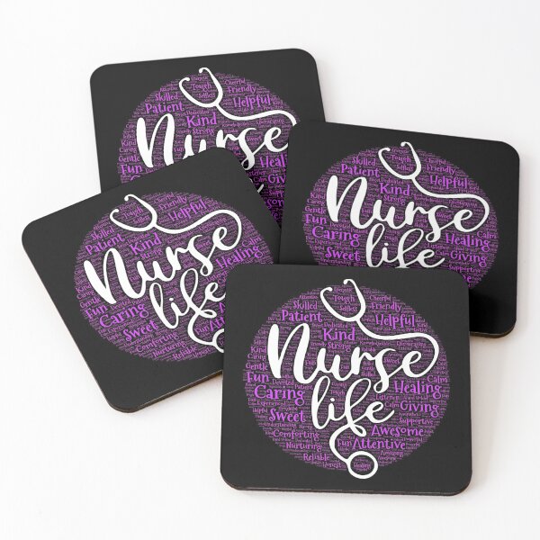Item preview, Nurse typographic word art circular shape designed and sold by Teecha.