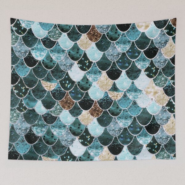 Item preview, REALLY MERMAID GOLD TEAL by Monika Strigel designed and sold by SunlightStudios.