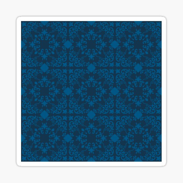 Hand-drawn Tiles blues details Sticker