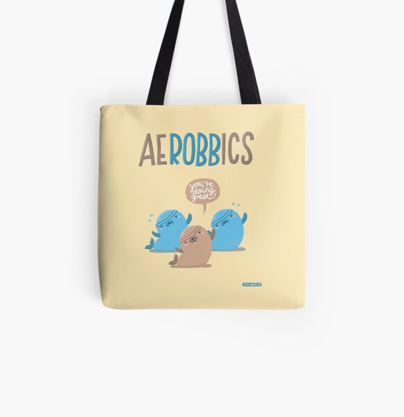 Aerobbics - Sporty Seals All Over Print Tote Bag