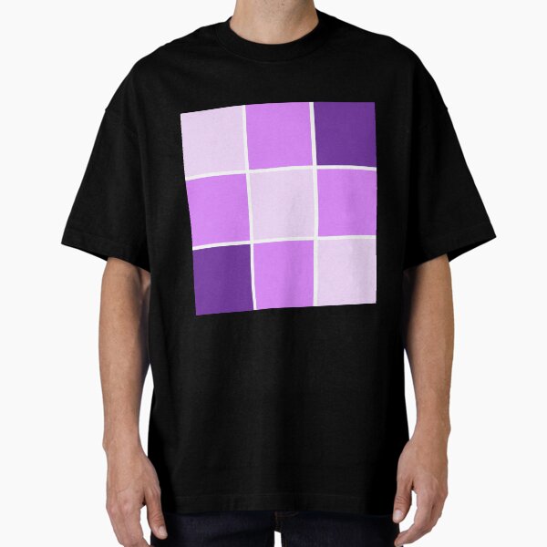 violet graphic squares  Oversized T-Shirt