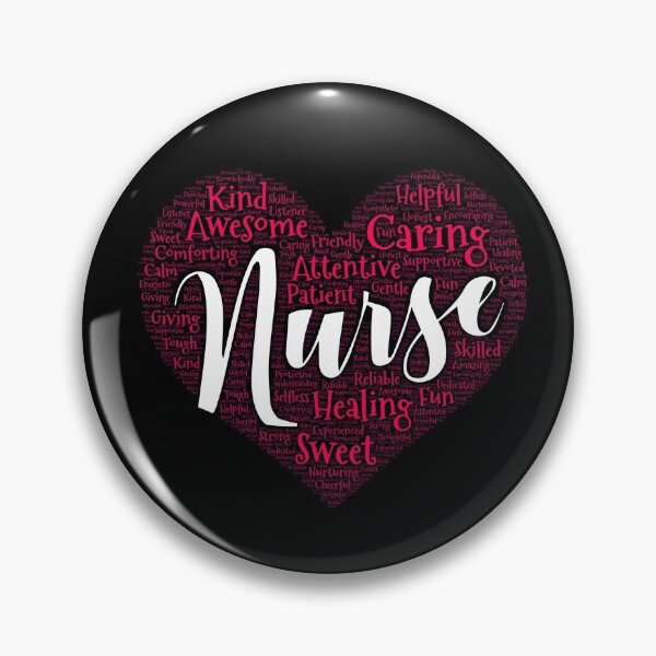 Item preview, Nurse typographic word art heart shape designed and sold by Teecha.