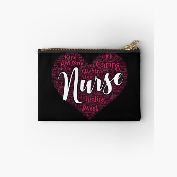 Item preview, Nurse typographic word art heart shape designed and sold by Teecha.