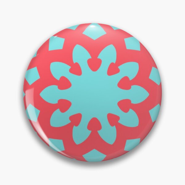 Item preview, Coral and aqua geometric Arabic pattern inspired by the Grand Mosque at KAUST designed and sold by CreatEVEdesign.