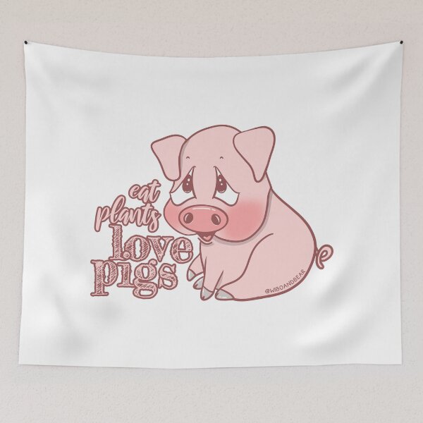 Item preview, EAT PLANTS, LOVE PIGS designed and sold by wiboandbear.