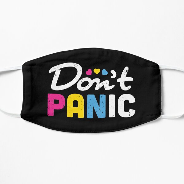 Pansexual Pride Flag Don't Panic! Flat Mask