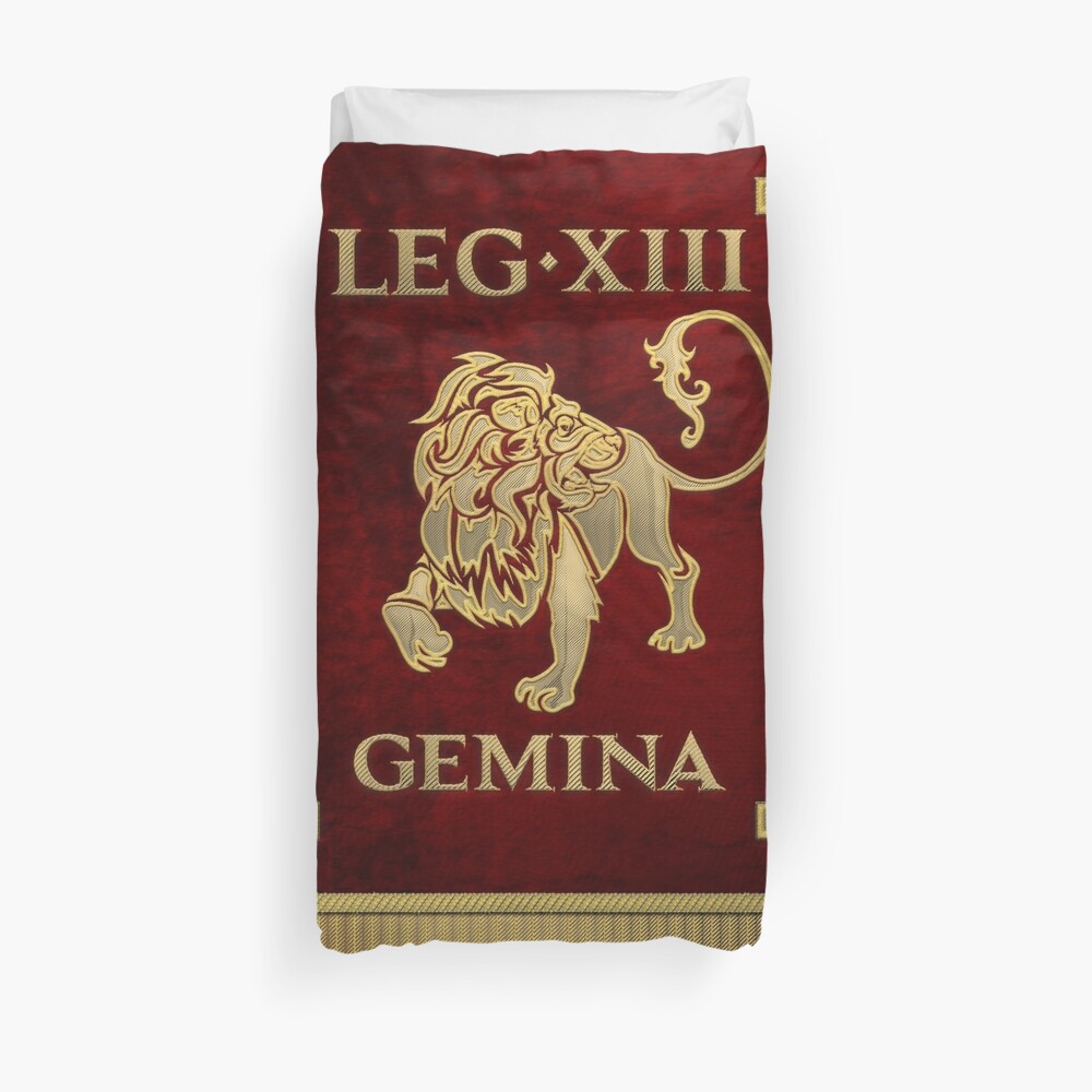 Standard of the 13th Legion Geminia - Vexillum of 13th Twin Legion Duvet Cover