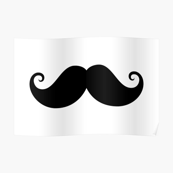 "Black handlebar mustache" Poster by Mhea | Redbubble
