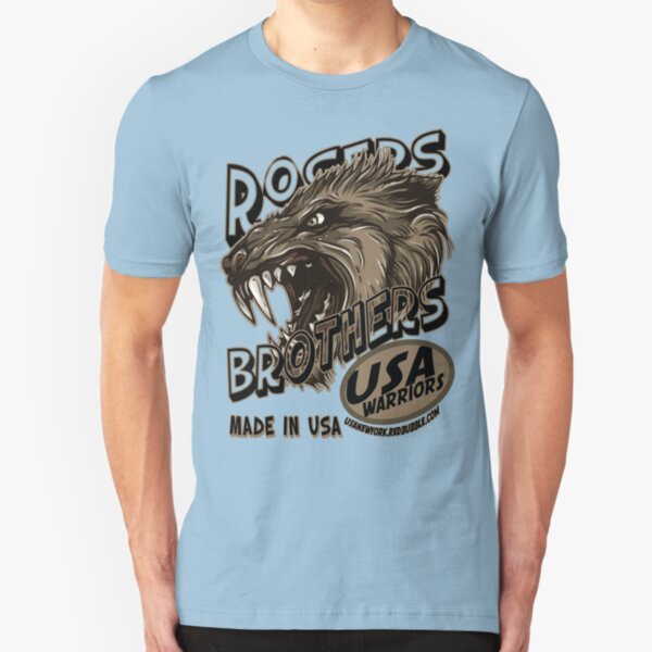 wolf usa warriors by rogers bros Slim Fit T-Shirt