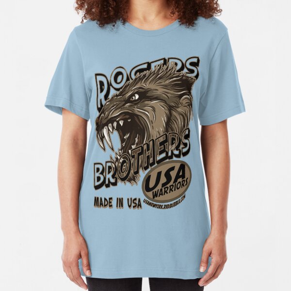 wolf usa warriors by rogers bros Slim Fit T-Shirt