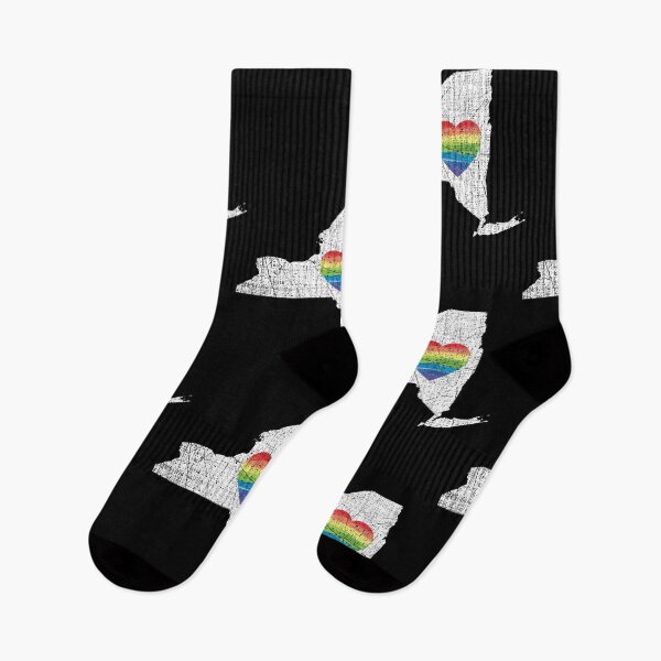 Item preview, New York Gay Pride Heart Rainbow Flag LGBT Month Lesbian Bisexual designed and sold by Tee Kaboom!.