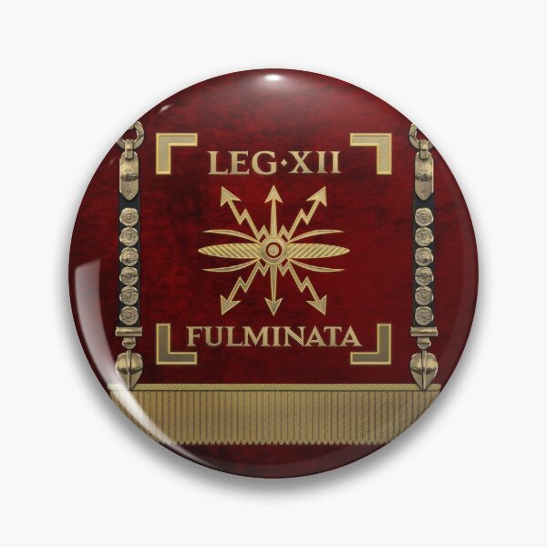 Item preview, Standard of the 12th Legion Fulminata - Vexillum of Thunderbolt Twelfth Legion designed and sold by Serge Averbukh Art Studio.
