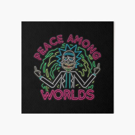 Peace Among Worlds neon Art Board Print