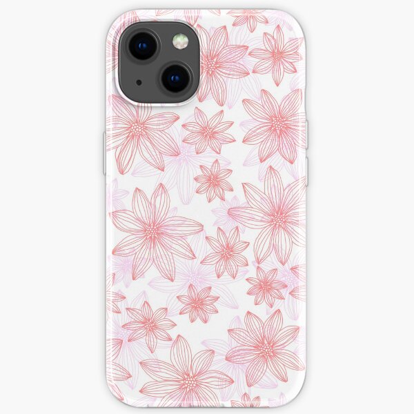 Linework Flowers iPhone Soft Case