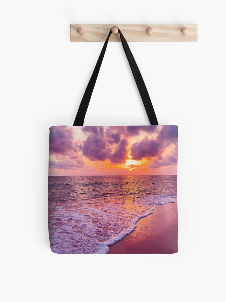 Thumbnail 1 of 2, Tote Bag, Sunset Purple & Gold designed and sold by KristinOmdahl.