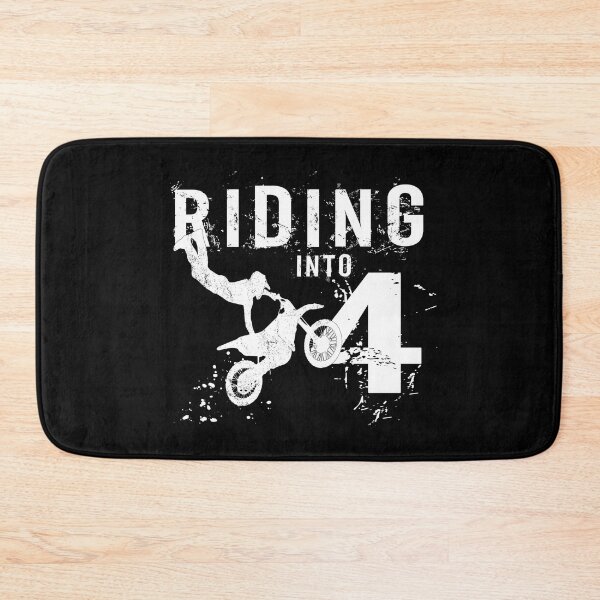 Item preview, Riding Into 4 Years Old 4th Birthday Boy Dirt Bike Party print designed and sold by Grabitees.
