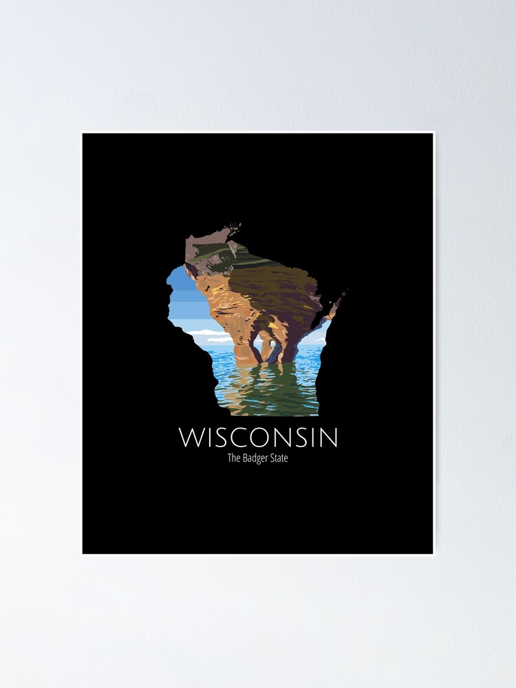 "Wisconsin Proud State Motto The Badger State product" Poster for Sale