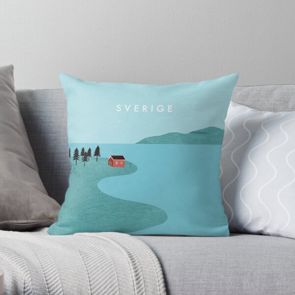 Schweden Travel Poster Dekokissen