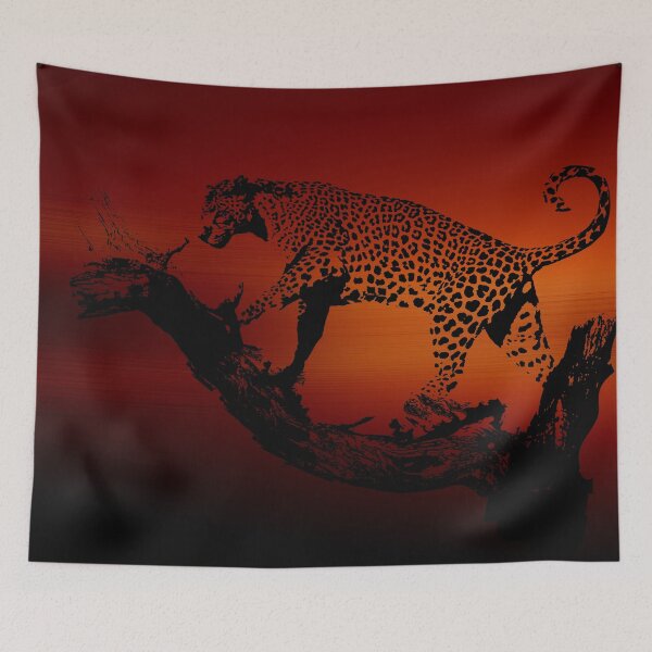 Item preview, SUNSET LEOPARD IN AFRICA designed and sold by johnnyssandart.