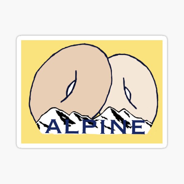 "Alpine Bagel Sticker" Sticker for Sale by kennflorr Redbubble