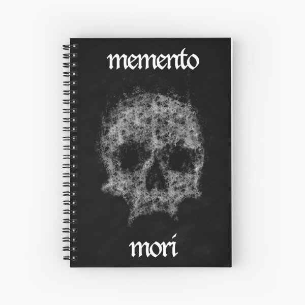 Memento mori skull by Brian Vegas Spiral Notebook