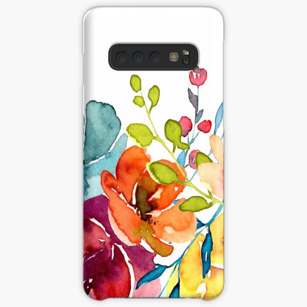 Bright Flowers Summer Watercolor Peonies Samsung Galaxy Snap Case
