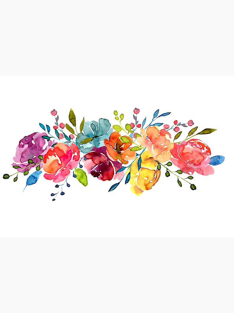 Bright Flowers Summer Watercolor Peonies by junkydotcom