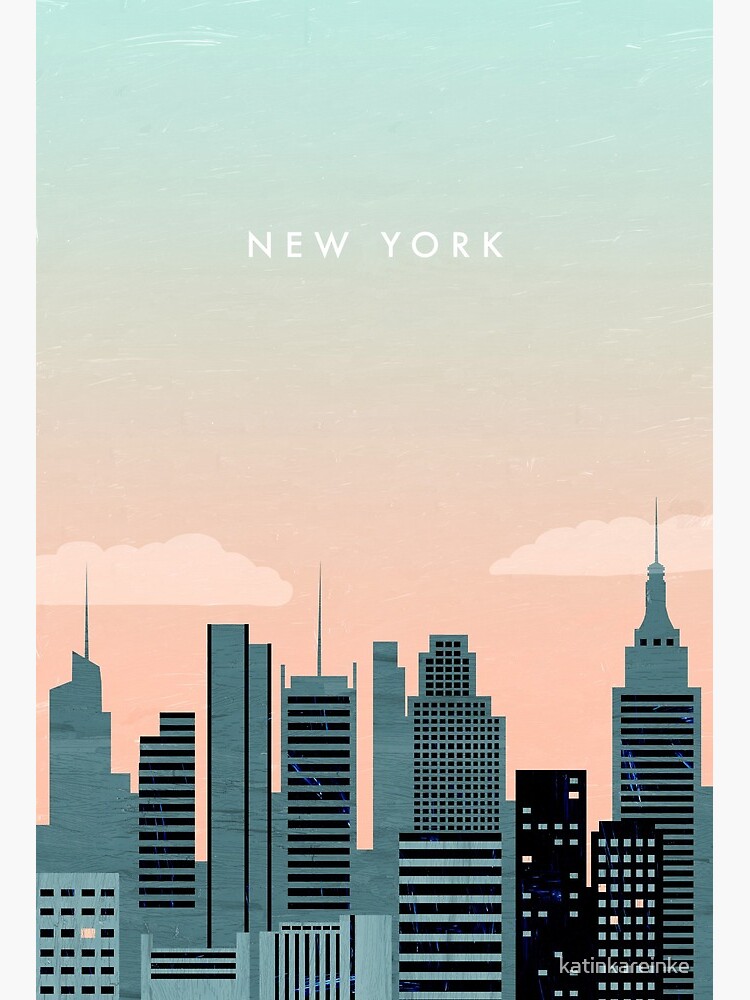 Thumbnail 2 von 2, Galeriedruck, New York Travel Poster designt und verkauft von katinkareinke.