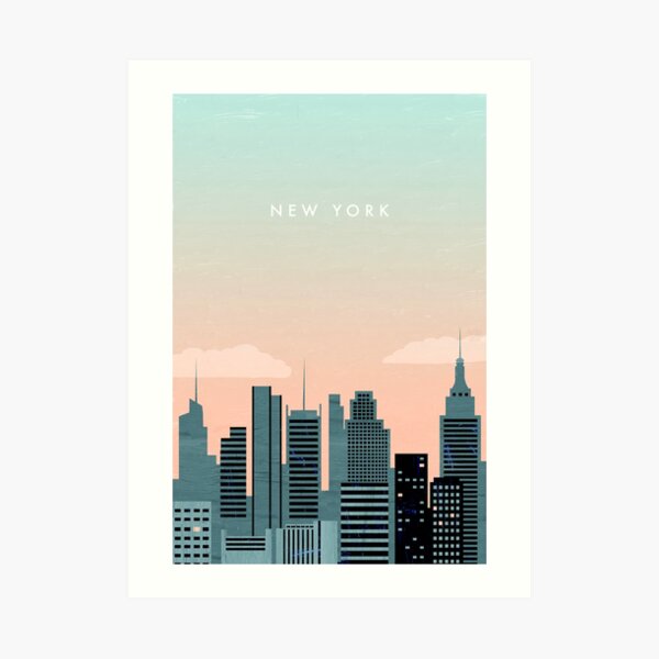 Affiche de voyage de New York Impression artistique