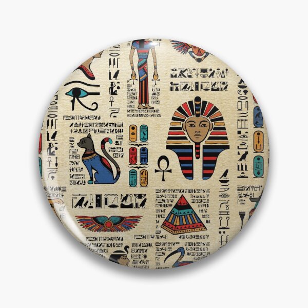 Item preview, Egyptian hieroglyphs and deities on papyrus designed and sold by k9printart.