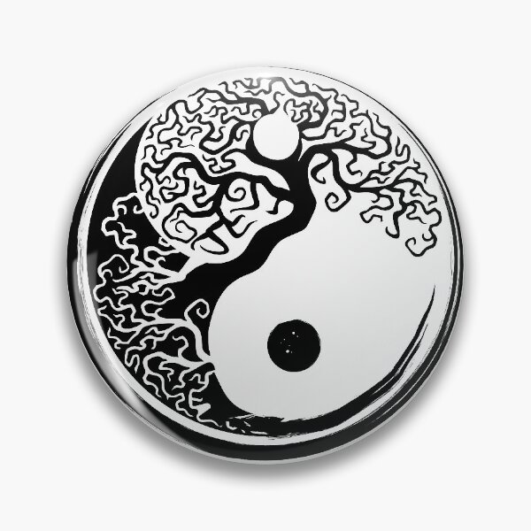 Item preview, Yin Yang White and Black Bonsai Tree Symbol designed and sold by alenaz.