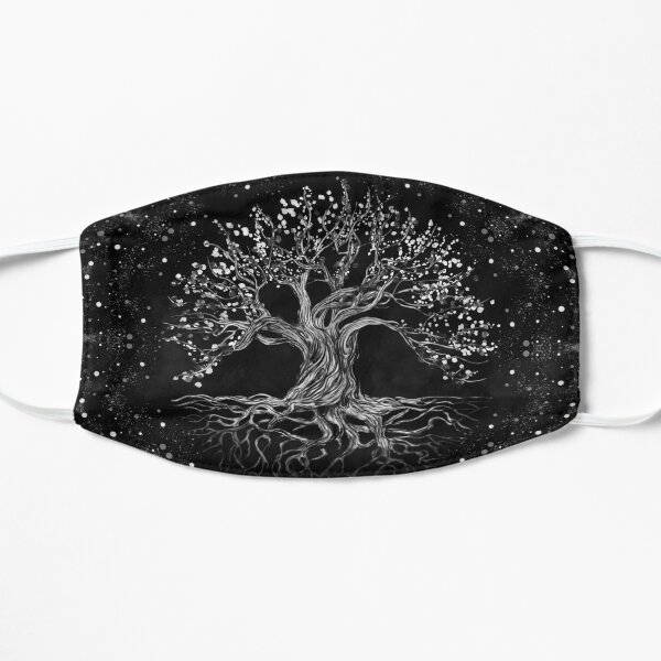Tree of Life Drawing Black and White Mask