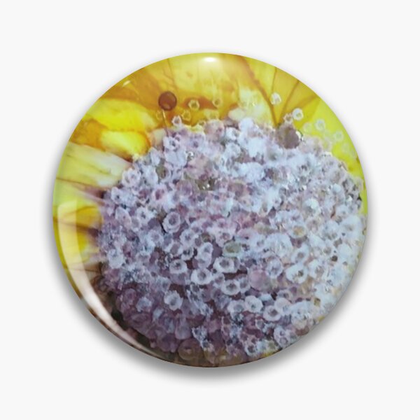 Item preview, Sunshine yellow alcohol ink flower designed and sold by Gill Barrett Art.