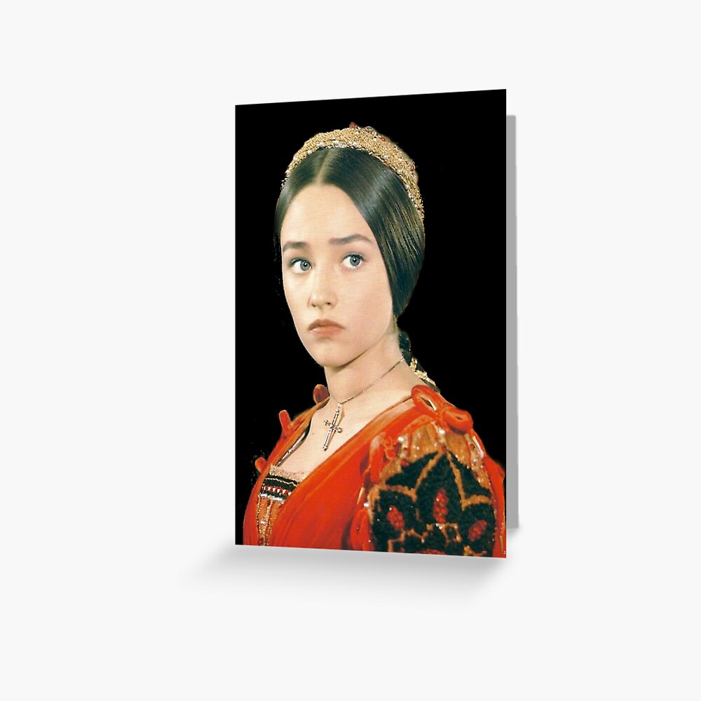 Olivia Hussey As Juliet Capulet Greeting Card By Olivehigham Redbubble