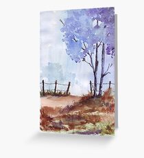 Seasonal Winter blues Greeting Card