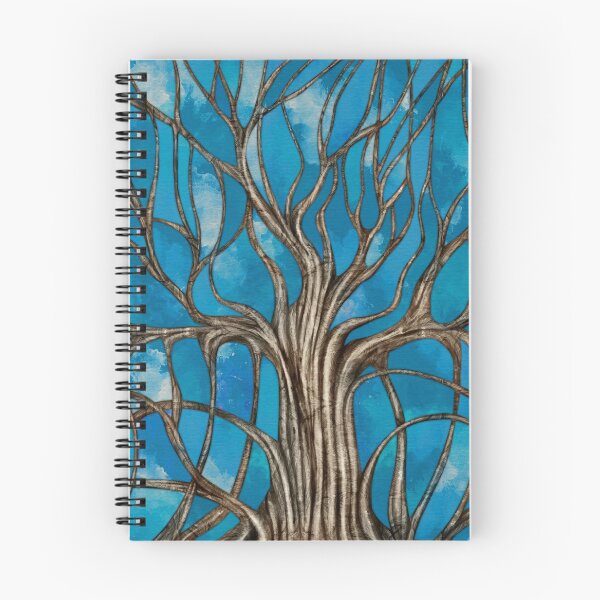 Item preview, Mystic Tree of Life Mosaic Blue Watercolor designed and sold by k9printart.