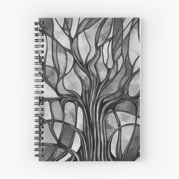 Item preview, Mystic Tree of Life Mosaic Grayscale Watercolor designed and sold by k9printart.