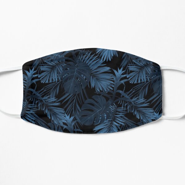 Dark indigo tropical Flat Mask